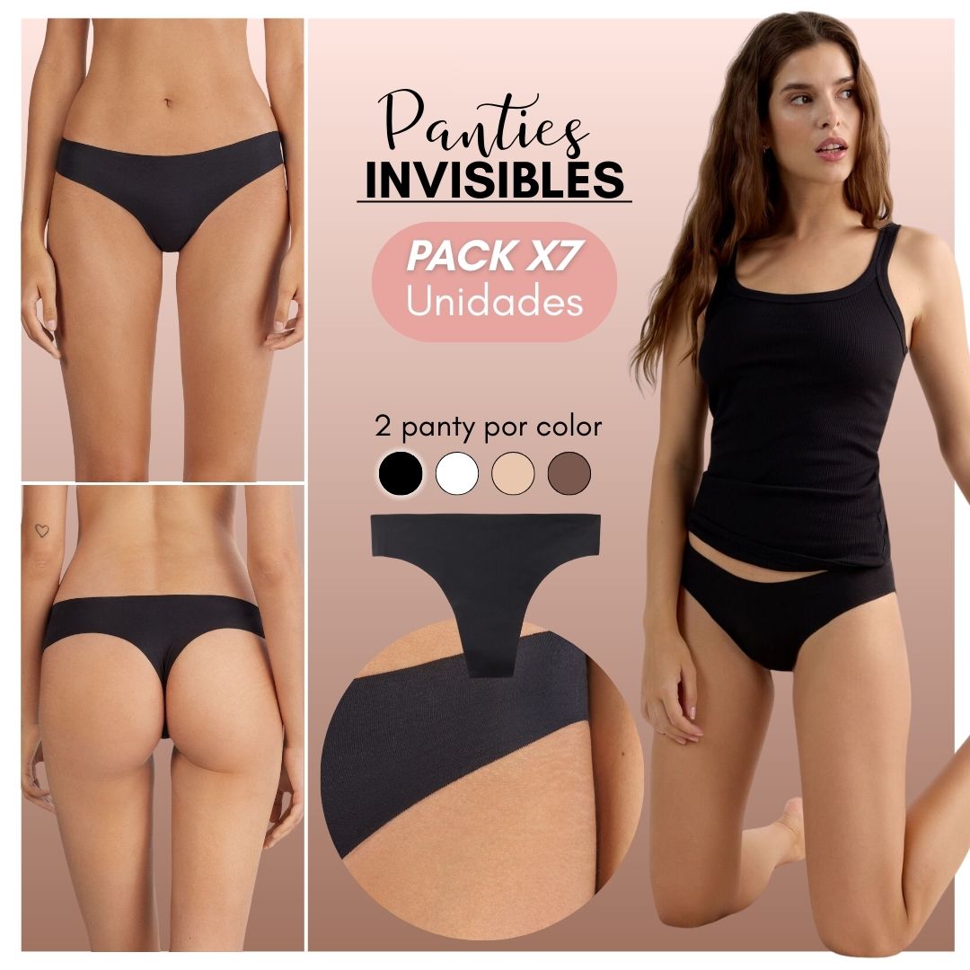 PANTIES INVISIBLES X7 UNDS